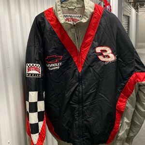 Mens Vintage/Retro 90s Nutmeg Dale Earnhardt Intimidator Lined Dad BLK Jacket XL